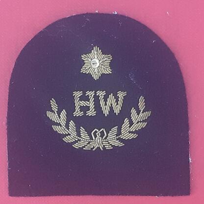 Royal Marines Heavy Weapons 3rd Class - Gold Wire Bullion On Navy Blue Specialist Qualification Badge.