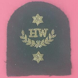 Royal Marines Heavy Weapons 2nd Class - Gold Wire Bullion On Lovat Green Specialist Qualification Badge.