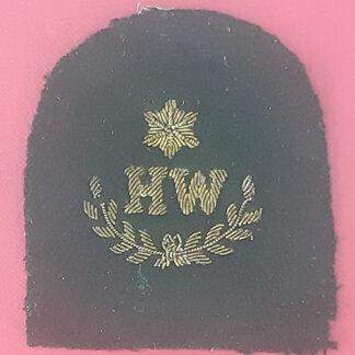 Royal Marines Heavy Weapons 3rd Class - Gold Wire Bullion On Lovat Green Specialist Qualification Badge.