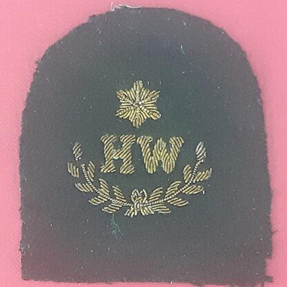 Royal Marines Heavy Weapons 3rd Class - Gold Wire Bullion On Lovat Green Specialist Qualification Badge.