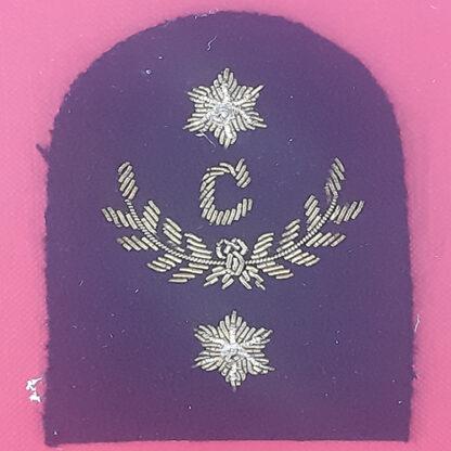Royal Marines Clerk 2nd Class - Gold Wire Bullion On Navy Blue Specialist Qualification Badge.