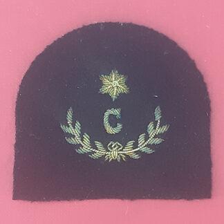 Royal Marines Clerk 3rd Class - Gold Wire Bullion On Navy Blue Specialist Qualification Badge.