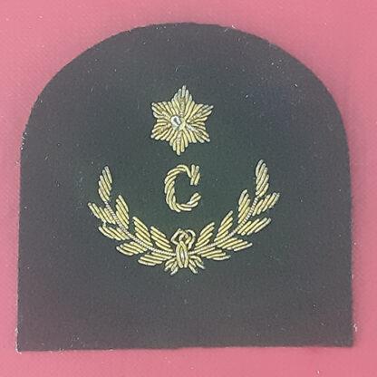 Royal Marines Clerk 3rd Class - Gold Wire Bullion On Lovat Green Specialist Qualification Badge.