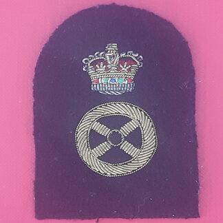 Royal Marines Transport 1st Class - Gold & Silver Wire Bullion On Navy Blue Specialist Qualification Badge.