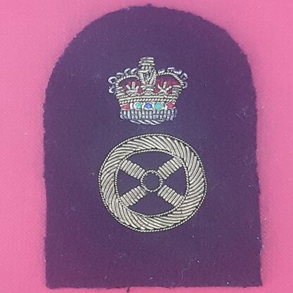 Royal Marines Transport 1st Class - Gold & Silver Wire Bullion On Navy Blue Specialist Qualification Badge.