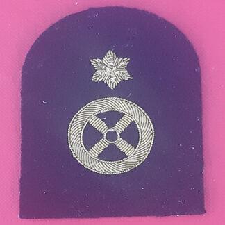 Royal Marines Transport 3rd Class - Gold Wire Bullion On Navy Blue Specialist Qualification Badge.
