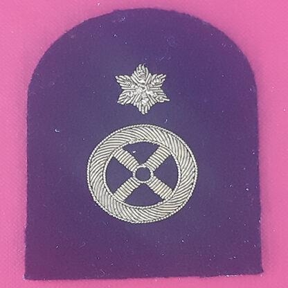 Royal Marines Transport 3rd Class - Gold Wire Bullion On Navy Blue Specialist Qualification Badge.