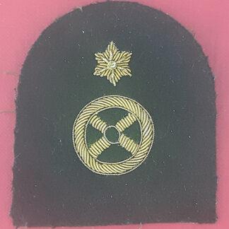 Royal Marines Transport 3rd Class - Gold Wire Bullion On Lovat Green Specialist Qualification Badge.