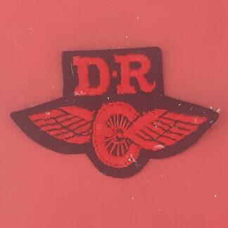 Royal Marines Despatch Rider - Red On Black Embroidered Badge.