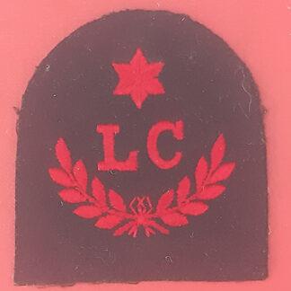 Royal Marines Landing Craft 3rd Class - Red On Black Embroidered Specialist Qualification Badge.