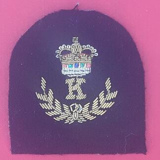 Royal Marines Cook 1st Class - Gold & Silver Wire Bullion On Navy Blue Specialist Qualification Badge.