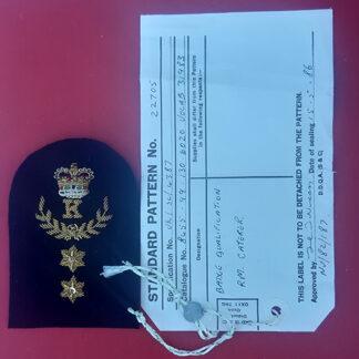 Royal Marines Caterer -  Standard Pattern Card With Queen's Crown Specialist Qualification Badge.