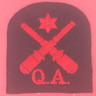 Royal Marines Quarter Armourer 3rd Class - Red On Black Embroidered Specialist Qualification Badge.