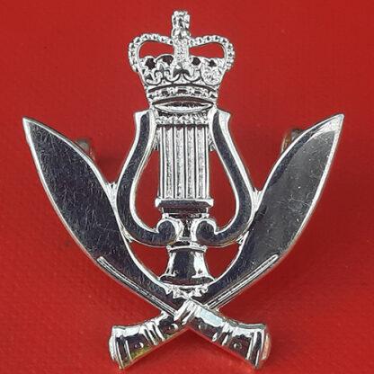 The Band Of The Brigade Of Gurkha's - Queen's Crown Chromed Cap Badge.