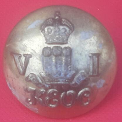 (India) 6th King Edward's Own Cavalry - 26mm King's Crown Gilding Metal Button.