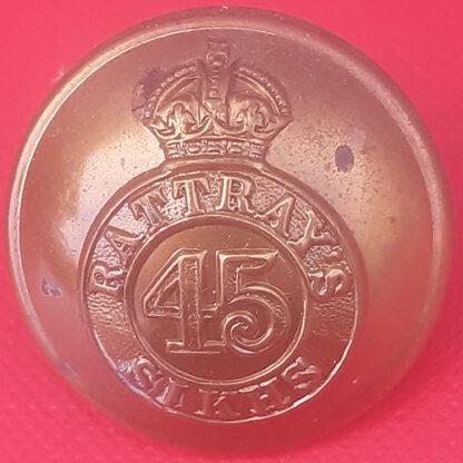 (India) 45th Rattray's Sikhs - 25mm King's Crown Gilding Metal Button.