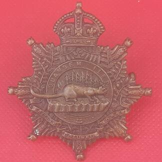(Canadian Militia) 30th Regiment (British Columbia Horse) - King's Crown Gilding Metal Collar Badge.