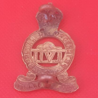 Canadian Militia) 57th Regiment (The Peterborough Rangers) - King's Crown Gilding Metal Collar Badge. - Image 2