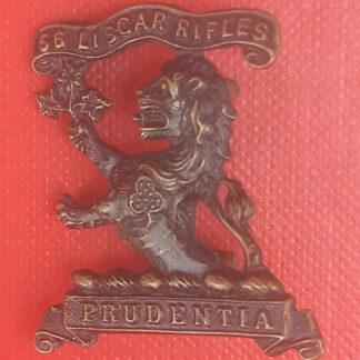 (Canadian Militia) 56th Regiment (Lisgar Rifles) - Blackened Brass Collar Badge.