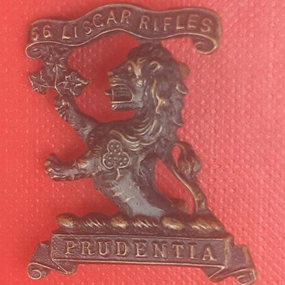 (Canadian Militia) 56th Regiment (Lisgar Rifles) - Blackened Brass Collar Badge.