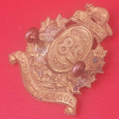 (Canadian Militia) 28th Perth Regiment - Gilding Metal Collar Badge. - Image 2