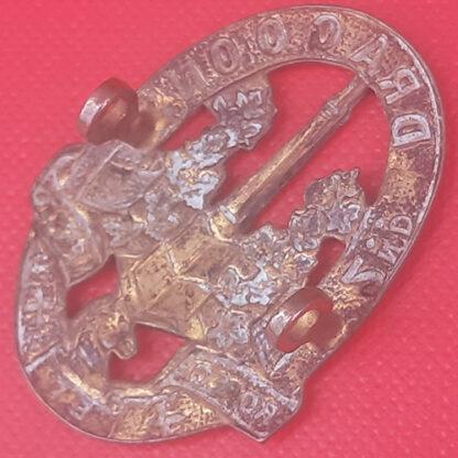 (Canadian Militia) 2nd Dragoons - Bi Metal Collar Badge. - Image 2