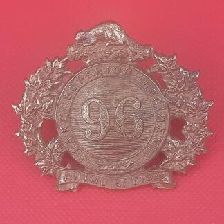 (Canadian Militia) 96th Lake Superior Regiment - Gilding Metal Collar Badge.