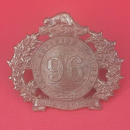(Canadian Militia) 96th Lake Superior Regiment - Gilding Metal Collar Badge.