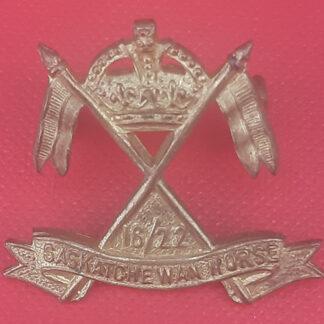 (Canada) The 16th / 22nd Saskatchewan Horse - Gilding Metal Collar Badge.