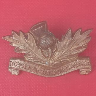 (Canadian Militia) 5th Regiment Royal Scots Of Canada  - Gilding Metal Collar Badge.