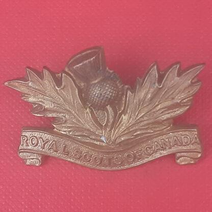 (Canadian Militia) 5th Regiment Royal Scots Of Canada  - Gilding Metal Collar Badge.