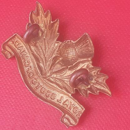 (Canadian Militia) 5th Regiment Royal Scots Of Canada  - Gilding Metal Collar Badge. - Image 2