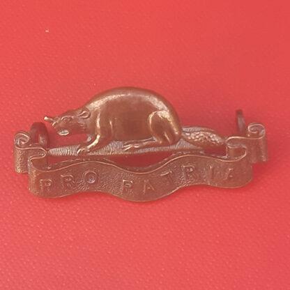 (Canada) The Royal Canadian Regiment - Gilding Metal Collar Badge.