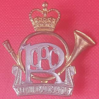 (Canada)  The Canadian Postal Corps - Queen's Crown Bi Metal Collar Badge.