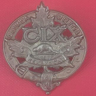 (Canadian Militia) 109th Regiment (2nd Pattern) - Gilding Metal Cap Badge.