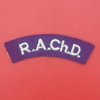 Royal Army Chaplain's Department - Woven Cloth Shoulder Title.