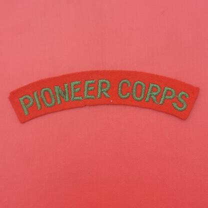 The Pioneer Corps - Woven Cloth Shoulder Title.