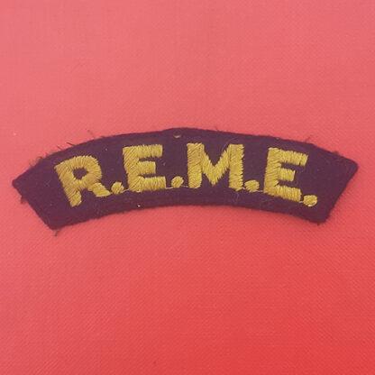 The Royal Electrical & Mechanical Engineers - Woven Cloth Shoulder Title.