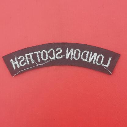 The London Scottish - Woven Cloth Shoulder Title. - Image 2