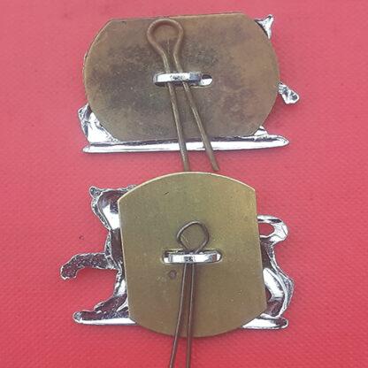 The Gordon Highlanders - Silver Anodised Collar Badges. - Image 2