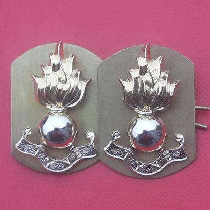 The Tyne Engineers - Gold Anodised Collar Badges.
