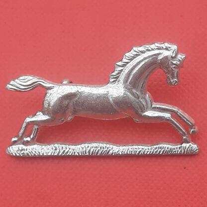 3rd King's Own Hussars - Unmarked Silver Collar Badge.