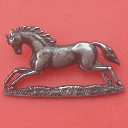 3rd King's Own Hussars - Hallmarked Silver Collar Badge.