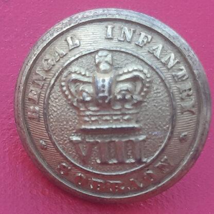 (India) 8th Bengal Infantry -  Queen Victoria's Crown 19mm Gilt Button.
