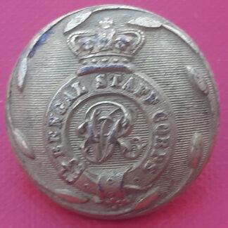 (India) Bengal Staff Corps - Queen Victoria's Crown 25mm Gilt Button.