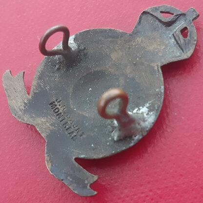 (Canadian Militia) 44th Lincoln & Welland Regiment - King's Crown Bronzed Collar Badge. - Image 2
