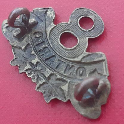 (Canada) 8th Ontario Central Reserve Regiment - Gilding Metal Collar Badge. - Image 2