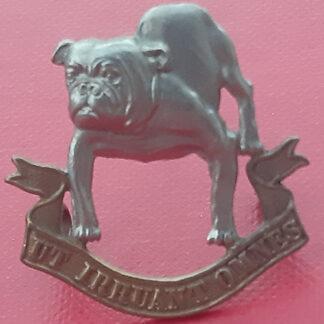 (Canadian Militia) 18th Mounted Rifles - Bi Metal Collar Badge.