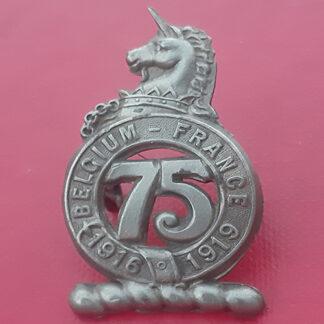 (Canada) The Toronto Scottish Regiment - White Metal Collar Badge.