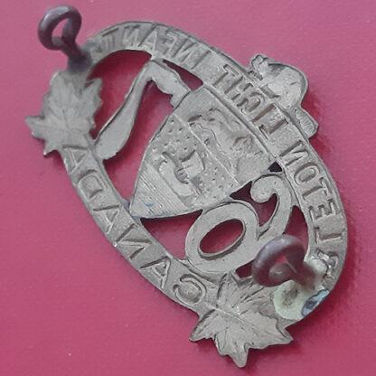 (Canadian Militia) 67th Regiment Carleton Light Infantry - Gilding Metal Collar Badge. - Image 2